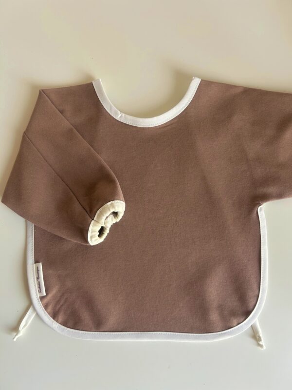 ORGANIC KNIT COTTON - Long sleeve bib with elastic in the cuffs!!! - Image 5