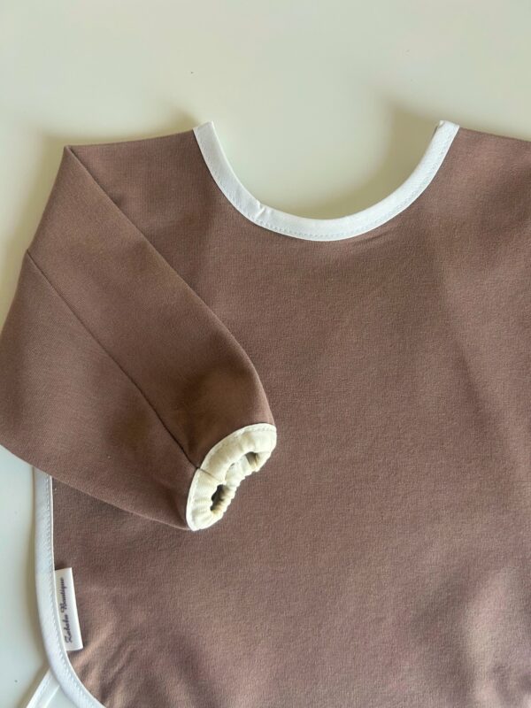 ORGANIC KNIT COTTON - Long sleeve bib with elastic in the cuffs!!! - Image 6