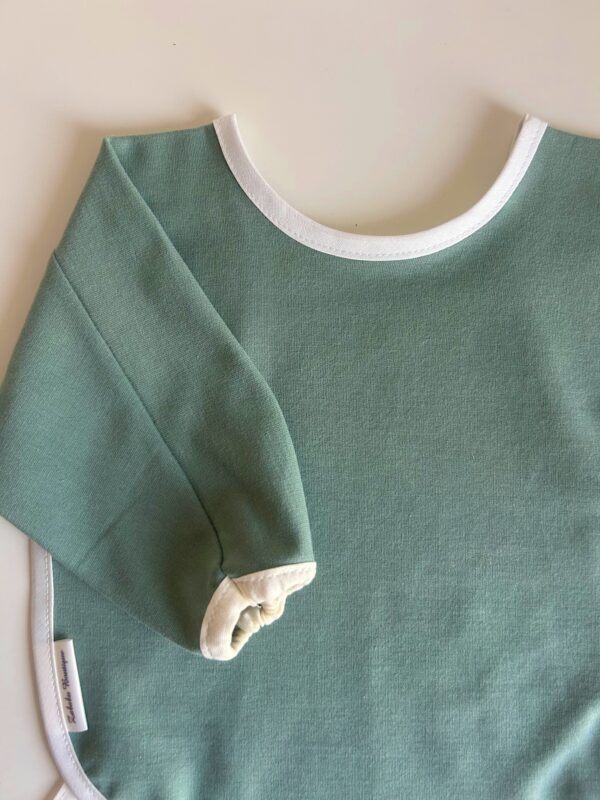 ORGANIC KNIT COTTON - Long sleeve bib with elastic in the cuffs!!! - Image 3