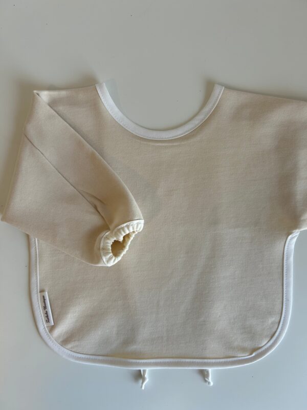 ORGANIC KNIT COTTON - Long sleeve bib with elastic in the cuffs!!! - Image 9