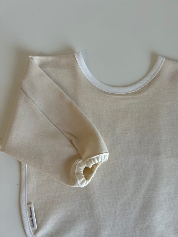 ORGANIC KNIT COTTON - Long sleeve bib with elastic in the cuffs!!! - Image 10