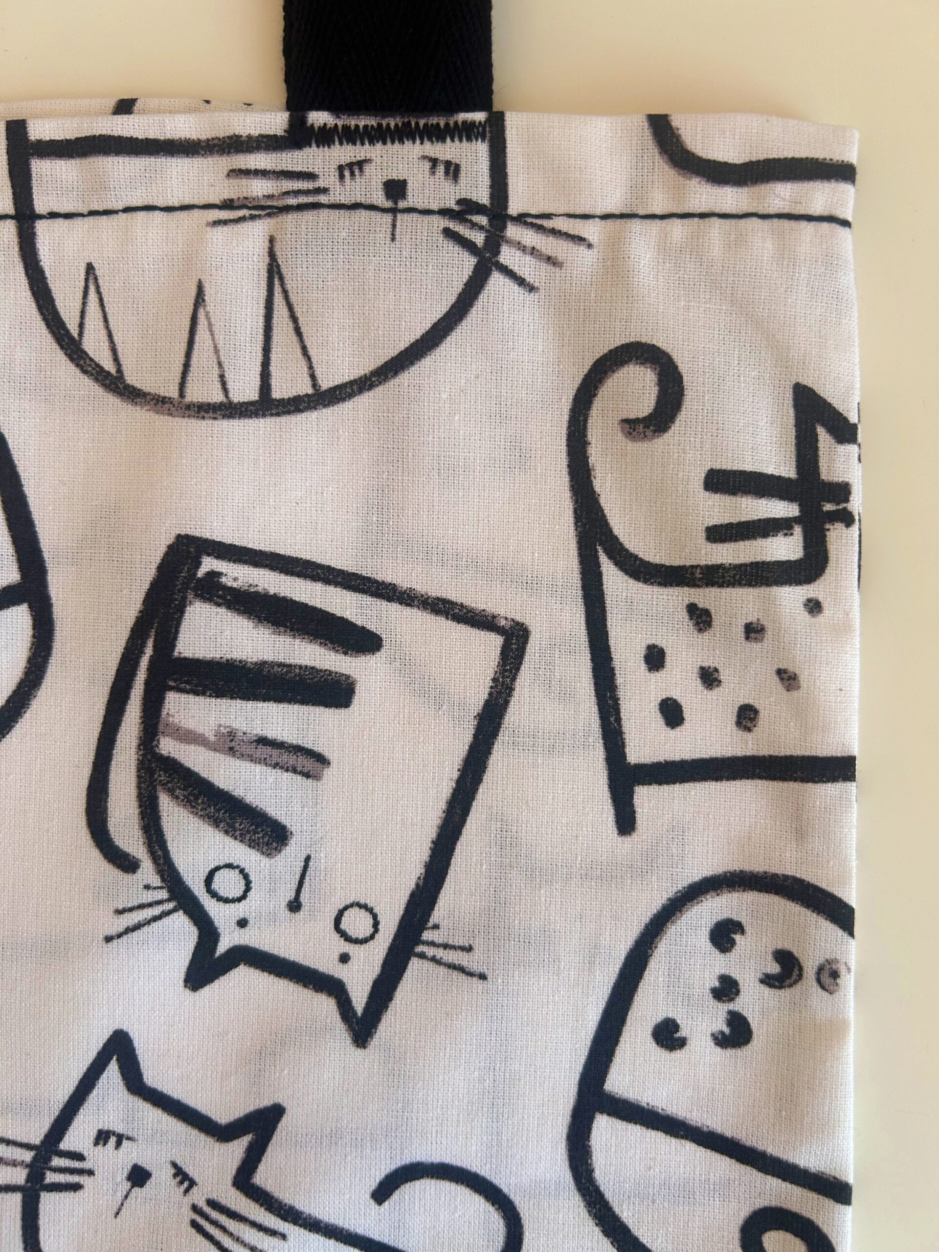 Mini Tote bag ZERO WASTE - CATS - multi purpose - Zababu
